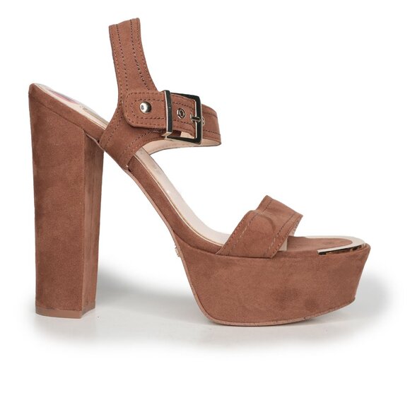 Primadonna Collection Platform Sandal 90s Heels Brown Gold Bratz Summer Boho - Picture 3 of 12